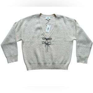 (NWT) ABL - Women’s Rhinestone Ribbon V-Neck Sweater